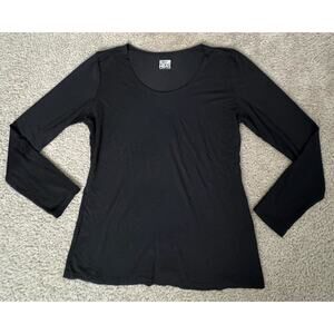32 Degrees Heat Womens Black Long Sleeve Shirt XL Stretch Lightweight Base Layer
